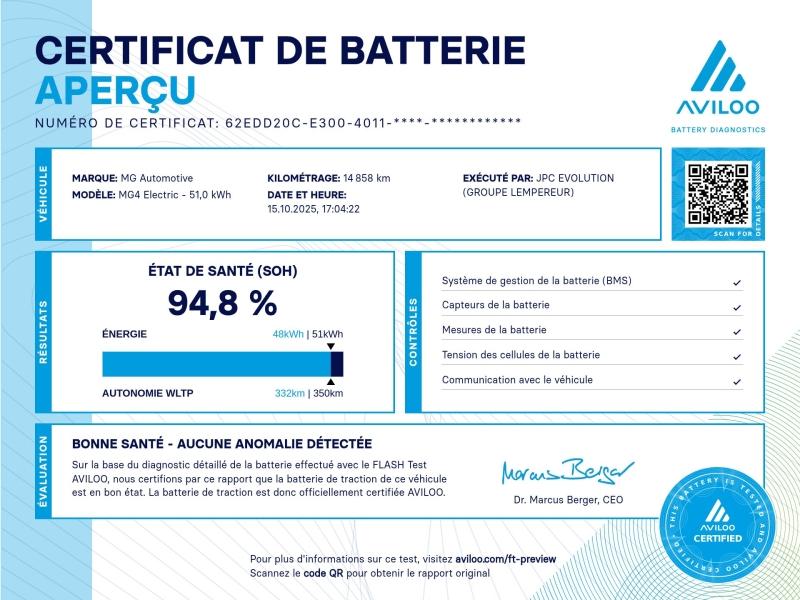 Image MG MOTOR MG4 EV 170ch - 51kWh MY23
