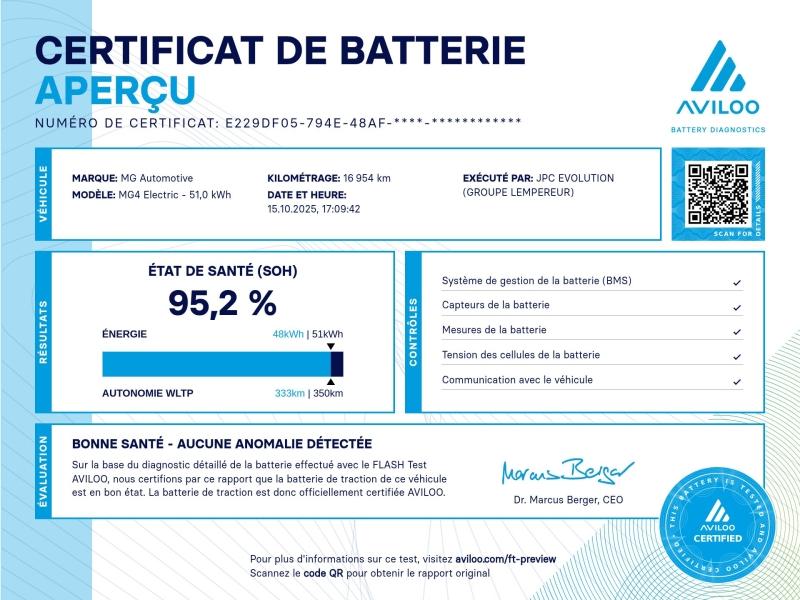 Image MG MOTOR MG4 EV 170ch - 51kWh MY23