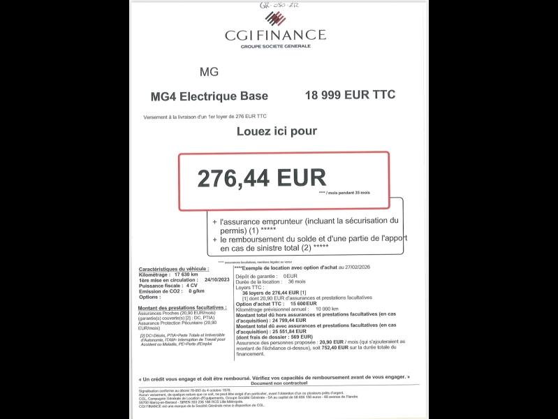 Image MG MOTOR MG4 EV 170ch - 51kWh MY23