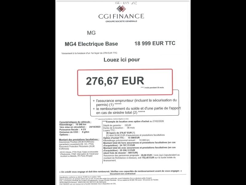 Image MG MOTOR MG4 EV 170ch - 51kWh MY23