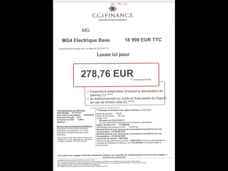 Image MG MOTOR MG4 EV 170ch - 51kWh MY23