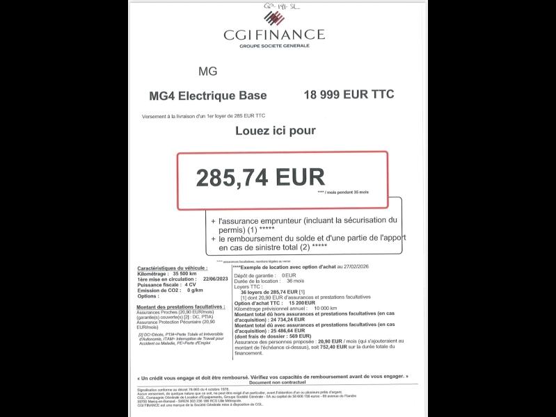 Image MG MOTOR MG4 EV 170ch - 51kWh MY23