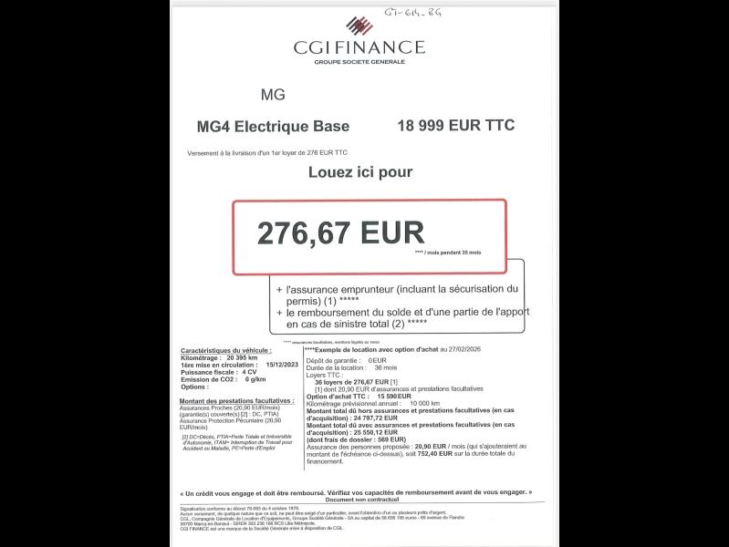 Image MG MOTOR MG4 EV 170ch - 51kWh MY23