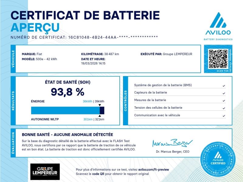 Image FIAT 500 e 118ch Icône