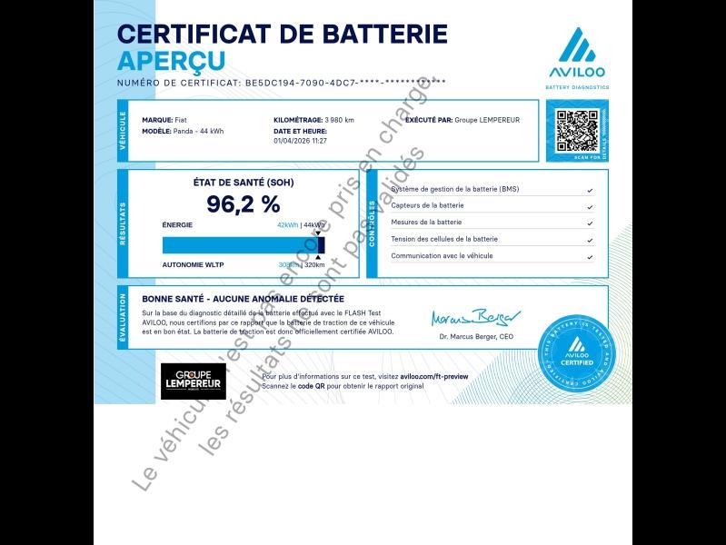 Image FIAT Grande Panda Electrique 113ch Red