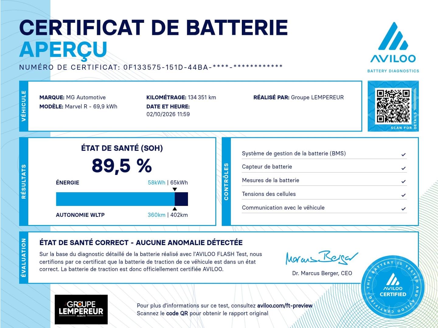 Photo MG MOTOR MARVEL R EV 180ch - 70kWh Luxury 2WD